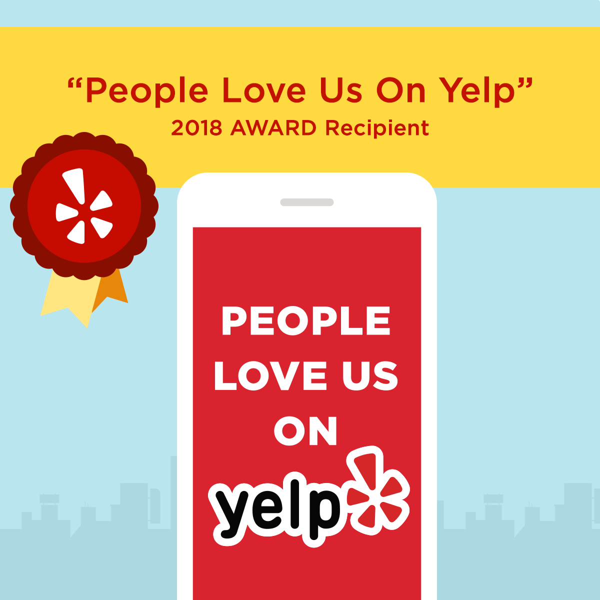 IT’S OFFICIAL- people love us on Yelp!