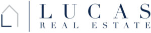 Lucas Real Estate Logo... a house shape with the left side forming the "L" in Lucas