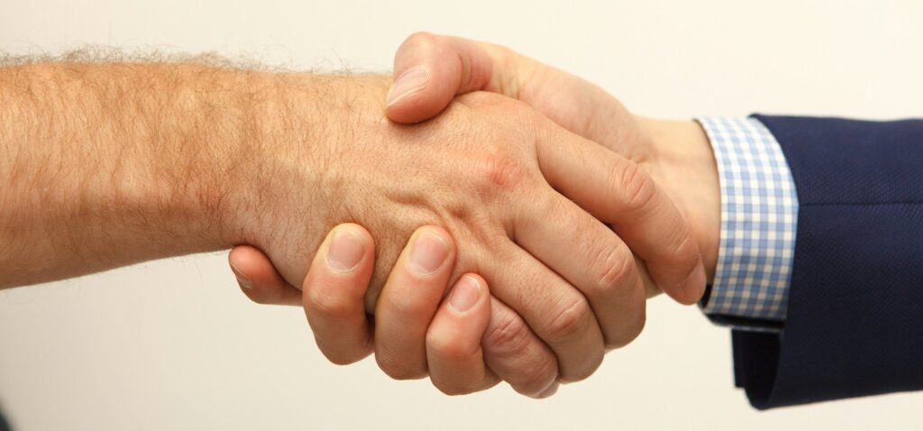 a handshake