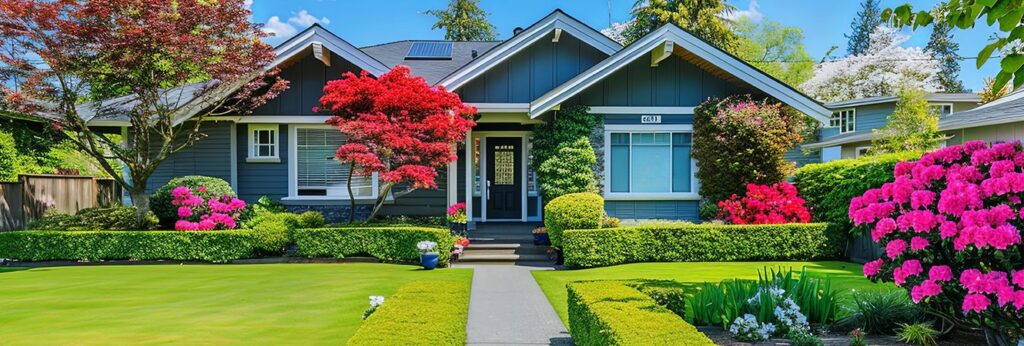 spring home with flowers