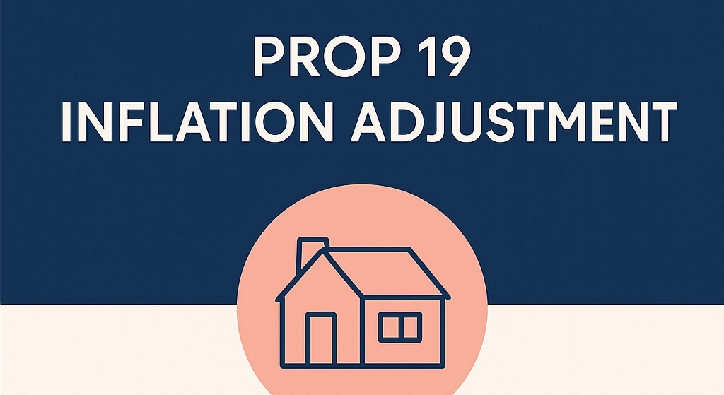 Prop 19 inflation adjustment info graphic with picture of house