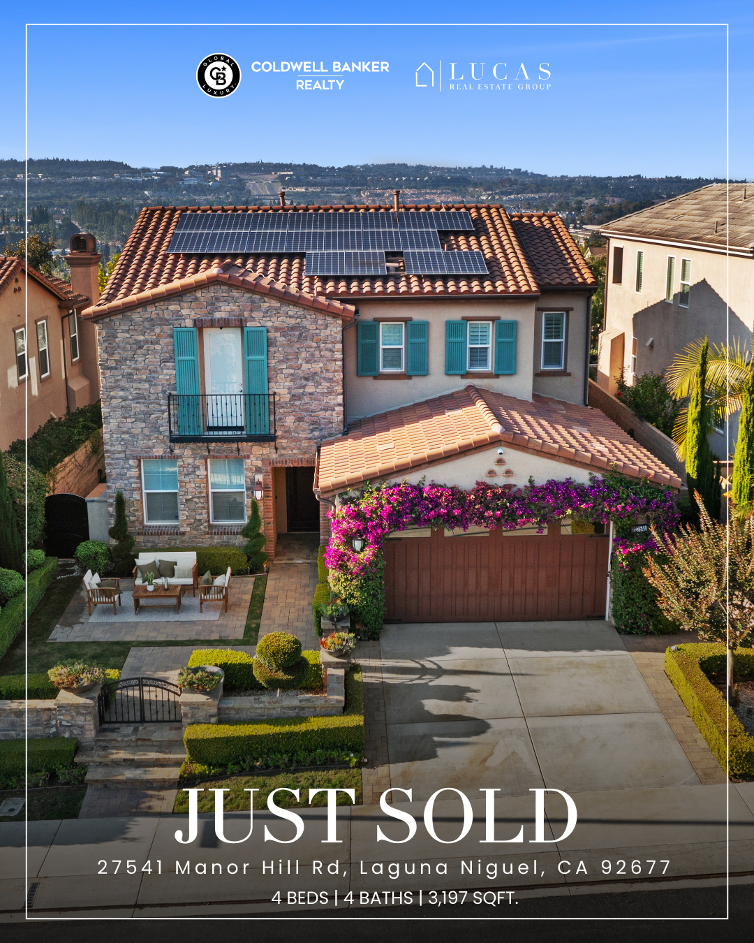 SOLD | 27541 Manor Hill Rd | Laguna Niguel | $2,680,000