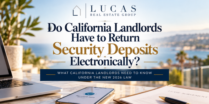 California landlord guide to electronic security deposit returns under the 2026 law for Newport Beach, Costa Mesa and Laguna Beach rental property owners.