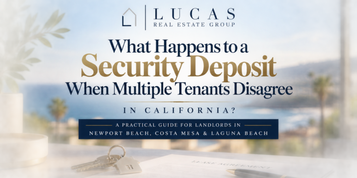 California security deposit rules for multiple tenants who disagree, a landlord guide for Newport Beach, Costa Mesa and Laguna Beach rental property owners.